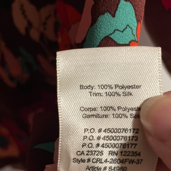 Wilfred silk Floral Brown Women's Top - Picture 5 of 5